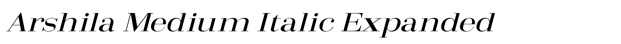 Arshila Medium Italic Expanded image